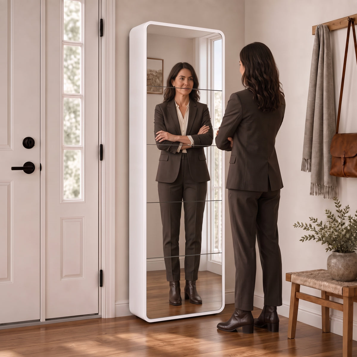 Elcoria Slim 5 Mirror Shoe Cabinet