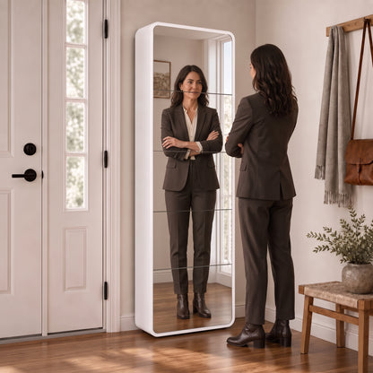 Elcoria Slim 5 Mirror Shoe Cabinet