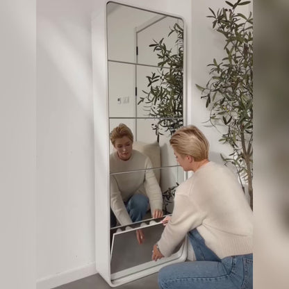 Elcoria Slim 5 Mirror Shoe Cabinet